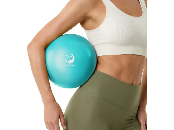 Slim Panda petit ballon de Pilates 23 cm souple avec paille de gonflage