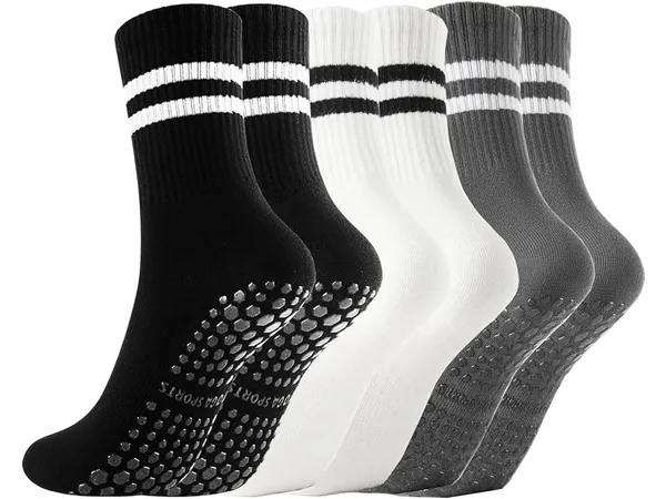 Gendewiner chaussettes de Pilates yoga en coton antidérapantes