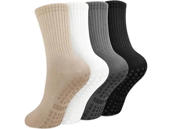 Yikki lot de 4 paires de chaussettes antidérapantes
